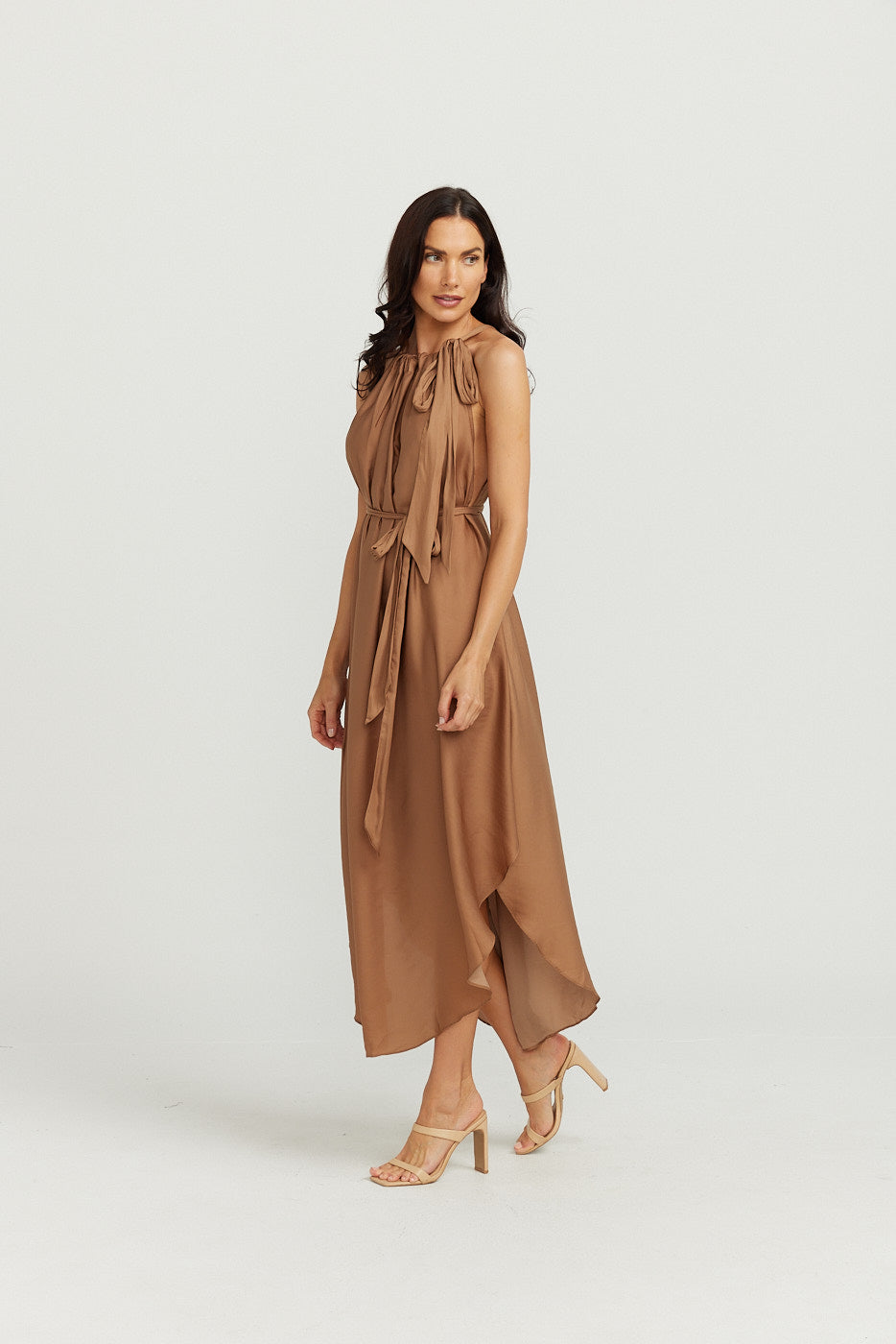 MULTI WEARING DRESS / TAN / PRE ORDER ONLY - available MID MAY