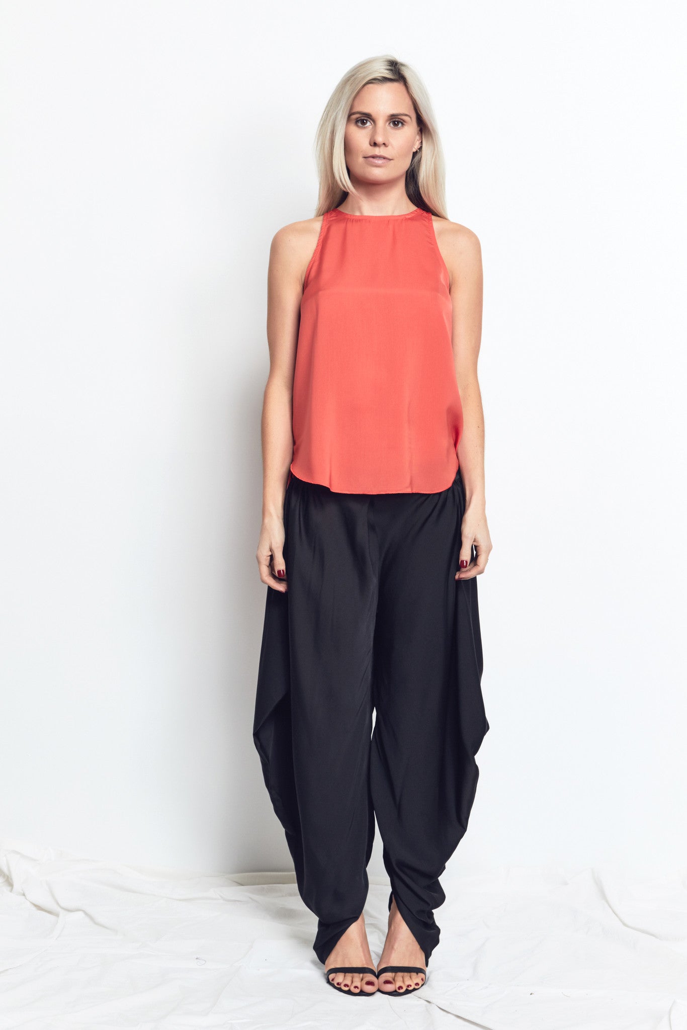 TANK with DRAPING BACK / CORAL